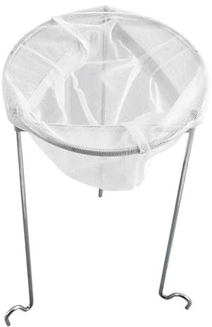 Jelly Strainer Stand - Jam Filtering Rack with 3-Leg Hook Frame, Fine Mesh Strainer with Bag | Homemade Juice Strainerr, Vinegar Filtering Tool, Broth Straining Rack, Yogurt Making Tool