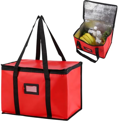 Food Delivery Bag, 70L Insulated Thermal Bag 52 * 35 * 39 CM | Cooler Bag for Camping BBQ Shopping Fishing Family Outdoor Travel