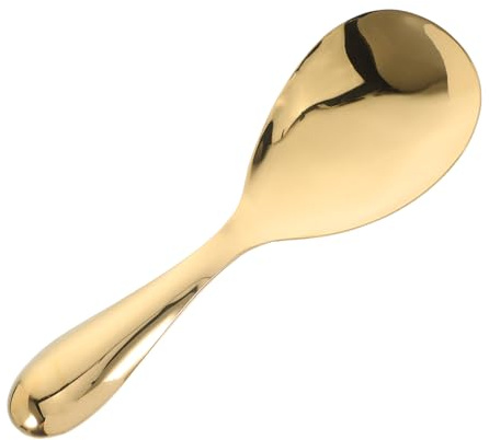 INOOMP Cucchiaio da Riso in Acciaio Inossidabile Spesso e Resistente Paletta per Servire in Cucina Utensile Antiaderente e Facile da Pulire per Casa e Ristorante