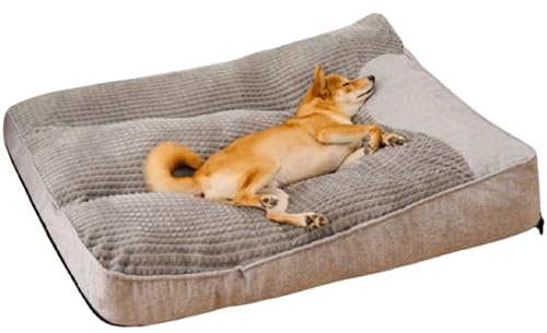 DUOLEH Hundebett für Grosse Hunde Orthopädisches Hundecouch Hundekorb | 60x47x18cm, Anti-Angst Hundebett, Rutschfest, Abnehmbarem Hundekörbchen, Kissen Haustiere, Hundekissen