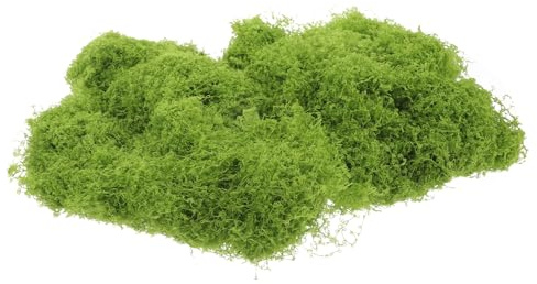 Cabilock Muschio Artificiale Finto per Piante da Interno, 100g Simulato per Decorazioni Fai da Te e Bonsai, Verde Chiaro Realistico per Micro Spazi Verdi, Artigianato e Arredamento Casa