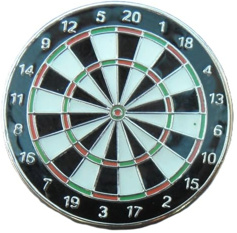 Dartscheibe Anstecknadel Abzeichen Darts Revers Brosche Emaille Design mit Metallrückseite