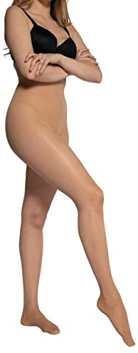 Ulla Popken Damen Stützstrumpfhose, 40den Stützstrümpfe, Teint, 48-50 EU