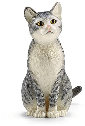 SCHLEICH Farm World | Katze sitzend 13771 Bauernhof Spielfigur | detailgetreue Tierfiguren | tolles Geschenk für Jungen und Mädchen | Bauernhof Spielzeug ab 3 Jahre | 2 x 5 x 5 cm
