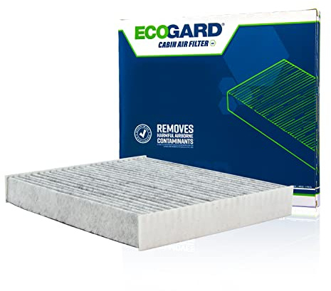 ECOGARD XC10036C Premium Cabin Air Filter with Activated Carbon | Fits 2009-2019 Toyota Corolla 1.8L; 2009-2018 RAV4 2.5L; 2008-2019 Highlander 3.5L; 2010-2024 4Runner 4.0L; 2007-2021 Tundra 5.7L