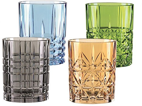 Nachtmann Highland Trinkglas, Whiskybecher 4er Set Farbig
