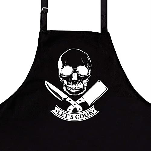 Nomsum Lustige Grillschürze für Herren, Größe passt Allen, hochwertige Küchenschürze für Herren, ideales Grillzubehör Mögen die Gabeln (Lets Cook)