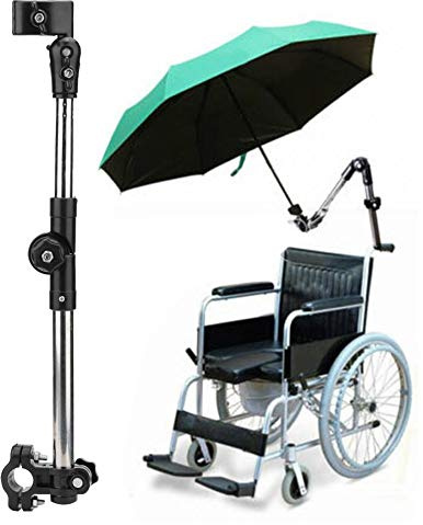 DYHQQ Adjustable Umbrella Connector, Umbrella Holder for Golf Cart, Bike, Baby Stroller,Fishing Beach Chair, Wheelchair with Round Frames
