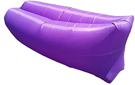 BANGSUN Aufblasbares Bett für den Außenbereich, tragbares Luftsofa für den Innenbereich, faltbar, Violett