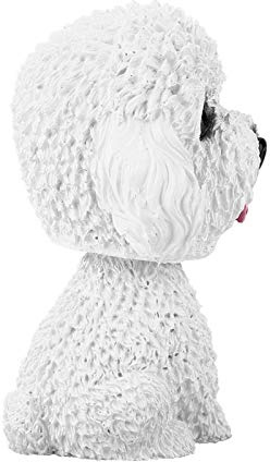 Simulation Wackelkopf,Pilipane Hunde-Dekor, Hunde-Dekor, Wackelkopf, Spielzeugauto, Armaturenbrett-Ornament, Sammelfiguren (weiß)(Teddy (weiß))