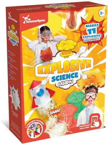 Science4you Experimentos para Niños 7 8 9 10+ Años – Actividades Kaboom de Científicos, Crea tu propio Cohete de Agua, Bombas Efervescentes, Juguetes Educativos, Regalos para Niños y Niñas 8 9 10 11+