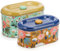 Coloch Lot de 2 bocaux à biscuits en métal avec couvercle, boîte de rangement décorative pour biscuits, biscuits, bonbons, collations, chocolat, 2 tailles