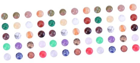 NUOBESTY 60 Stk Kristallperlen handwerk aus glas edelsteinen Modepuppe Achat Cabochon Aufkleber Halsketten Modestein-Cabochons Edelsteinglas die Zeit Zubehör Schmuck Verstreute Perlen