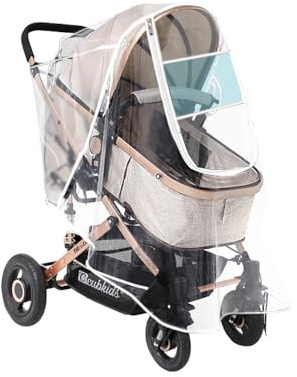 Stroller Rain Cover, Universal Stroller Accessory, Waterproof, Windproof, Protect from Sun Dust Snow, Baby Stroller Weather Shield for Travel
