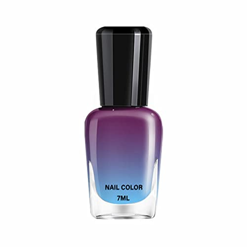 Tausend Farbtemperatur-Änderungs-Nagellack, schnell trocknend, Farbverlauf, Nagellack, ölig, kalt und warm, Verfärbung, 7 ml Weißer Nagellackstift (H, One Size)