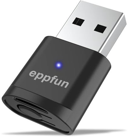 eppfun USB Bluetooth Audio Dongle, Cle Bluetooth Adaptateur pour PC PS5, APTX-Adaptive Audio sans Fil Transmetteur pour Connecter Écouteur/Enceinte (Uniquement Audio)