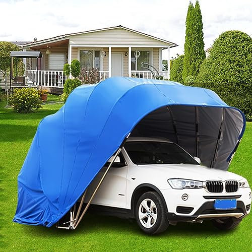 Tenda pieghevole per auto, resistente, semi-automatica, per tutte le condizioni atmosferiche, riparo portatile per garage per attività all'aperto e campeggio