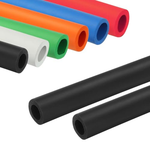98cm Tubo Isolante Schiuma per Impugnature, ID 18/22/25/28/32.0mm Tubi di Spugna per Supporti Chitarra, Flessibile Antiscivolo Guaina di Isolamento per Palestra Attrezzatura(Nero,28.0mm x 5.0mm x 98cm