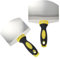 4 Pièces Couteau à Enduire, Spatules en Acier Inoxydable, Spatule Bricolage, Spatule Mastic, Spatule a Enduire, pour Grattage de Papier Peint, Réparer Les Murs (Modèle 2, 4 pièces)
