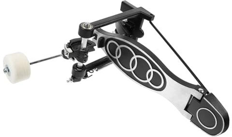Schlagzeug Fußpedal Einzelpedal für Schlagzeug Schwarz | Gusseisen und Aluminiumlegierung, Präzise Fertigung, Einfache Bedienung, 1 Stück