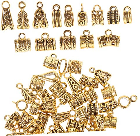 HAPINARY 120 Stück Perlenaufhänger Charm-ösen Röhrenperlen Armbandanhänger Schmuckherstellung Diy Zubehör