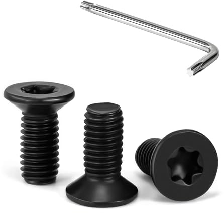 Tunejoy 30 Stück M5 x 12 mm Senkkopfschrauben Torx Schwarz Senkschrauben Edelstahl A2 V2A Maschinenschrauben Senkkopf Innensechskant Vollgewinde mit T25 Inbusschlüssel