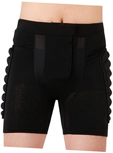 GAROZATION Schutzhose Snowboard Ski Hockeyhose Gepolstert Baumwollmischung Eva Pads Schwarz XL Verstellbar Für Erwachsene Und Kinder Intensiver Schutz Beim Skaten Und Mountainbiken