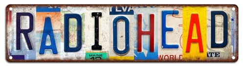 Vintage Radiohead Street Sign Metal Tin Sign for Music Room Home Bar Wall Decor 16x4 inches