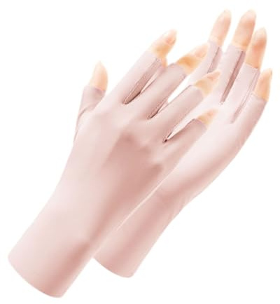 LOZTBUE Gants sans Doigts de Protection Solaire UV en Soie Fraîche pour Femmes, de Conduite Unisexe pour les Activités de Plein Air
