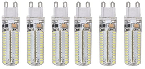 Spacnana 6pcs 5W 104ED G9 Bulbi di Silicone con Design di Dissipazione del Calore a 360 Gradi per Lampada a Soffitto Lampada a parete. (Luce calda)