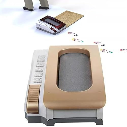 Nettoyeur de semelles, entièrement automatique, cireuse à induction rechargeable, nettoyeur de chaussures sans eau, aspiration 1000 PA, essuyage rapide en 5 secondes, for la maison et le bureau(Gold)