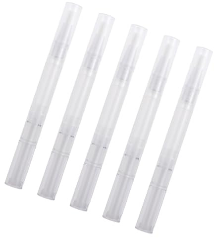 EPIGEIST 12 Stück Teiliges Transparentes Empty Nail Oil Pen mit Flüssigkeitstube Kosmetik Pinsel Applikatoren für Nagelöl Lipgloss Ätherische Öle Auslaufsichere Reisebehälter