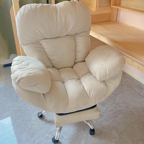 Silla de oficina ejecutiva grande y alta con reposapiés, respaldo alto ajustable, giro de 360°, cómodo sillón reclinable resistente para personas grandes