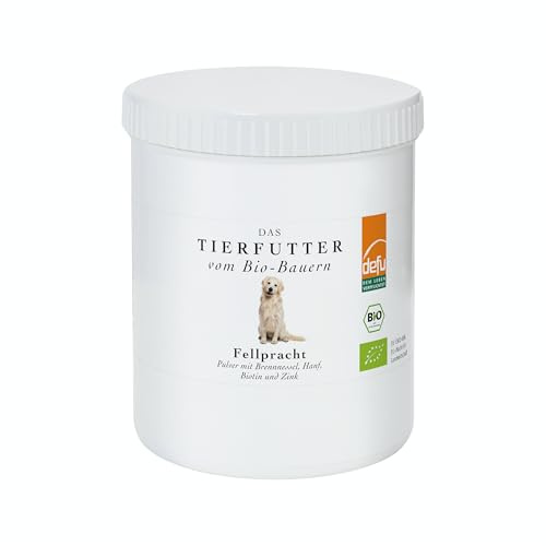 defu Futterzusatz | 1 x 250 g | Hund Bio Fellpracht | Premium Ergänzungsfuttermittel in Bio Qualität für ausgewachsene Hunde