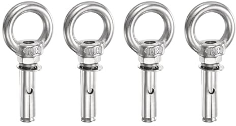 PATIKIL Tornillo De Anclaje Con Argolla M8x30mm 4 Piezas Tornillo De Expansión Con Argolla De Acero Inoxidable Para Levantamiento Pesado Para Pared De Hormigón Y Mampostería
