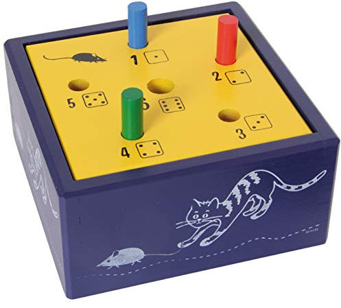 Bartl 104907 Spannendes Würfelspiel aus Holz Warum Immer ich?, Maus ins Loch Edition