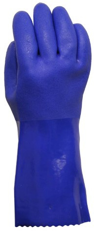 Working Hands PVC Coated Heavy Duty Rubber Gloves for Handling Chemicals and Dish Washing Blue 2 Count (Pack of 1)
