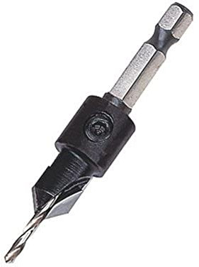 Trend Snappy TCT 9.5mm Countersink with Adjustable 3.25mm Pilot Drill, Tungsten Carbide Tipped, Ideal for Ply, MDF & Chipboard, SNAP/CS/10TC