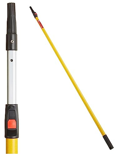ProDec 6' - 12' (1.8-3.6m) Button Lock Extension Pole | Fibreglass & Aluminium Extension Pole for Paint Roller Frames,Gives Extended Reach Compatible