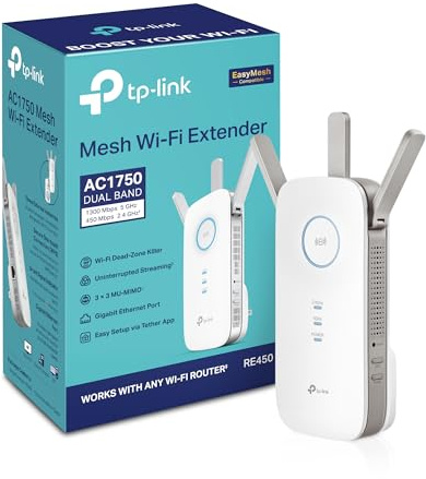 TP-Link AC1750 - Repetidor de Red (10/100/1000Base-T(X), IEEE 802.11ac, IEEE 802.11b, IEEE 802.11g, IEEE 802.11n, 802.11ac, 802.11b, 802.11g, 802.11n, 9 W, 0-30 °C, -40-70 °C)