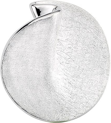 Vinani Damen Anhänger für Ketten - Kreis Design rund elegant gebürstet - 925 Sterling Silber für Frauen - 2ARG-EZ