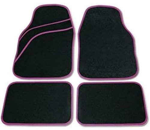 Bottari 14125 Juego de Alfombrillas moqueta para Coche, Color Rosa