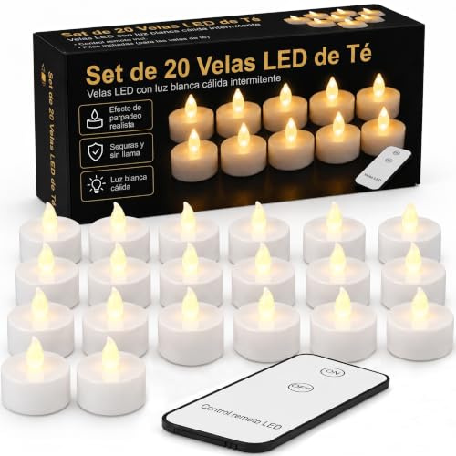 Monzana® Teelichter LED +300H elektrisch flackernd mit Fernbedienung mit Batterien flammenlose realistische Kerzen hell warm weiß 30er Set je 3,7cm
