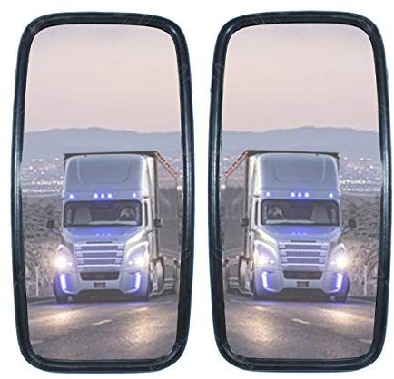 Lot de 2 rétroviseurs universels pour camion, camionnette ou bus - Dimensions : 36 x 18 cm.