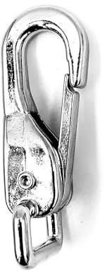 hochwertige Herstellung Trensenhaken Zügelsnap Snaps Karabinerhaken Trensenkarabiner Scherenkarabinerhaken Pferd Druckguss vernickelt Brass (4 Stück, vernickelt Silber)