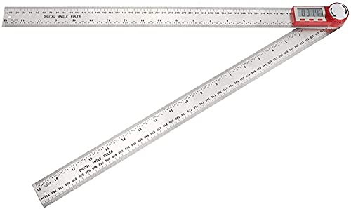 WJJ Angolo Righello Multifunzionale Angolo di misurazione ad Angolo ad Alta precisione Electronal Digital Display Angolo Righello Universale 90 Gradi 45 Gronatto for la Lavorazione del Legno
