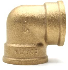 DOJA Barcelona | Tubo Gomito Ottone 90° | 1/2 | Femmina - Femmina | Curva Ottone | Gomito Doccia per Raccordi Idraulici | Raccordo Ottone per Rubinetto, Radiatore, Aria Condizionata, Tubi Gas