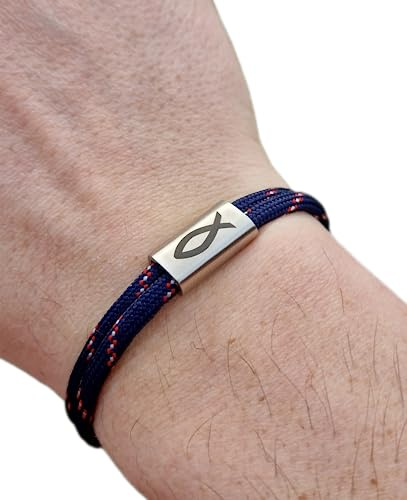 Gravur Armband Fisch, Taufe, Surfer Armband, personalisiertes Geschenk, Edelstahl, Schmuck, Familie, Kommunion, Muttertag, Konfirmation