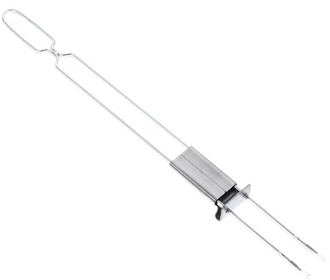Toddmomy 3piezas Aguja De Barbacoa De Acero Inoxidable Doble Cuchilla Herramienta para Brochetas De BBQ Diseño Antideslizante para Asar y Verduras Resistente y Fácil De Limpiar