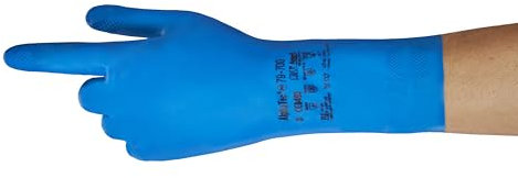 Ansell AlphaTec 79-700 Guanti da Lavoro Multiuso, Protezione Chimica, Approvato per Contatto Alimentare, Aquadri Technology, Senza Latex, Taglia L (12 Paia)